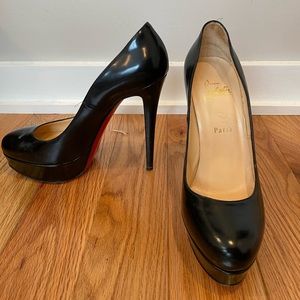 Louboutin black stiletto pumps